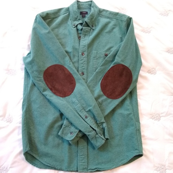 J. Crew Other - Men's J. Crew Flannel Shirt Leather Elbow Size S